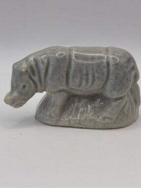 Wade England, Vintage Miniature Rhino Figurine, Porcelain Animal Trinket